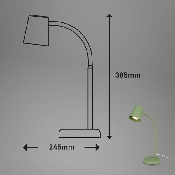 BRILONER Stolní lampa, 38,5 cm, 1x GU10, max. 9W, limetkově zelená BRILO 7476019