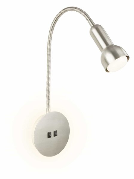 BRILONER Přímé a nepřímé osvětlení nástěnné svítidlo, 39 cm, 1x E14, max. 10W, matný nikl BRI 2178012