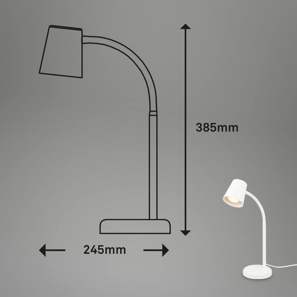 BRILONER Stolní lampa, 38,5 cm, 1x GU10, max. 9W, bílé BRILO 7476016