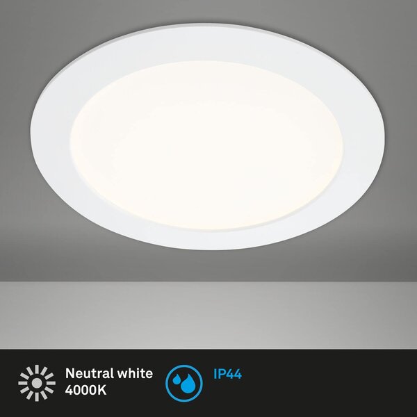BRI 7286-016 LED vestavné svítidlo, pr. 17 cm, 12 W, bílé - BRILONER