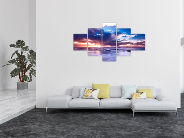 Obraz - Západ slunce u moře (125x70 cm)