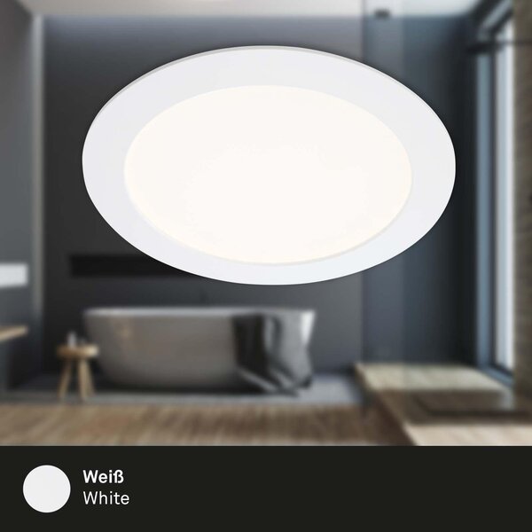 BRI 7286-016 LED vestavné svítidlo, pr. 17 cm, 12 W, bílé - BRILONER