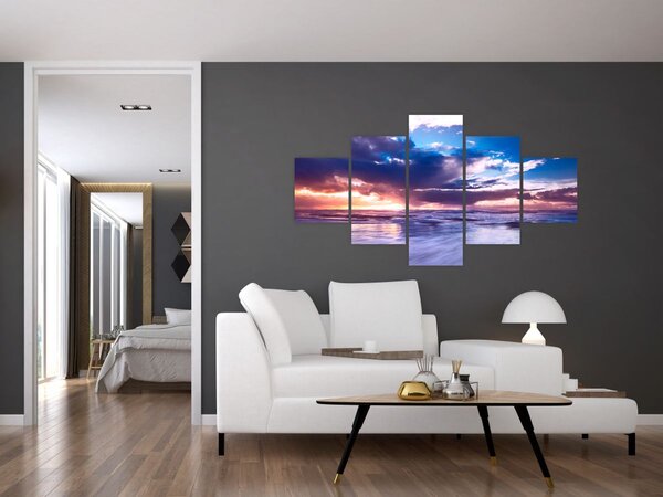 Obraz - Západ slunce u moře (125x70 cm)