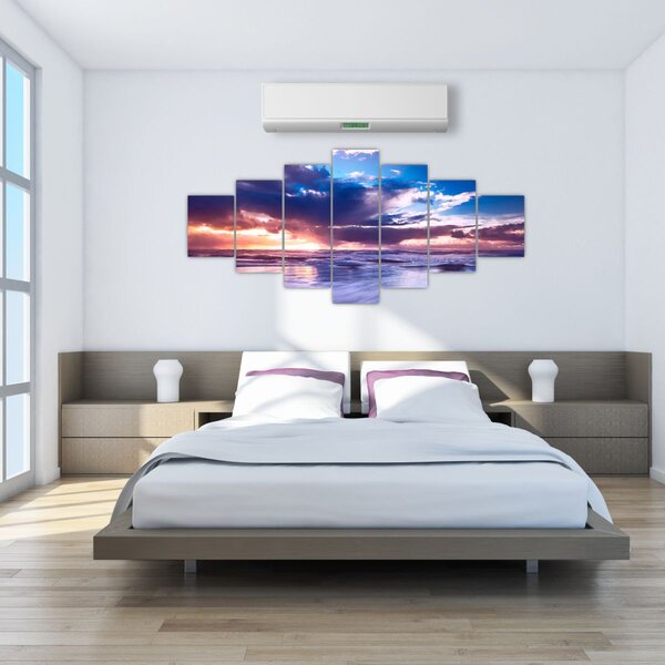 Obraz - Západ slunce u moře (210x100 cm)