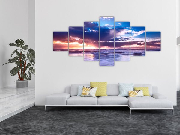 Obraz - Západ slunce u moře (210x100 cm)