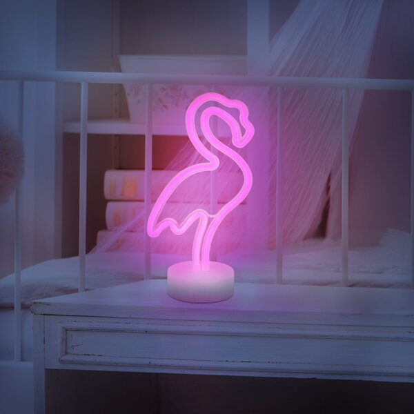 Stolní LED lampa PLAMEŇÁK bílá
