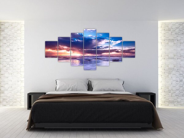 Obraz - Západ slunce u moře (210x100 cm)