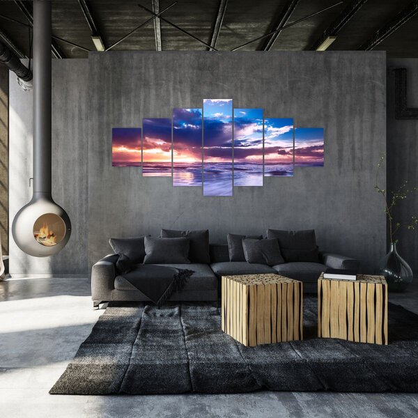 Obraz - Západ slunce u moře (210x100 cm)
