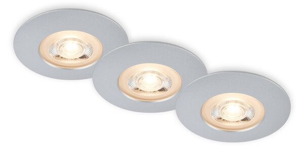 BRI 7044-034 LED vestavná svítidla, pr.9 cm, 3x LED, 5 W, 480 lm, matný chrom - BRILONER