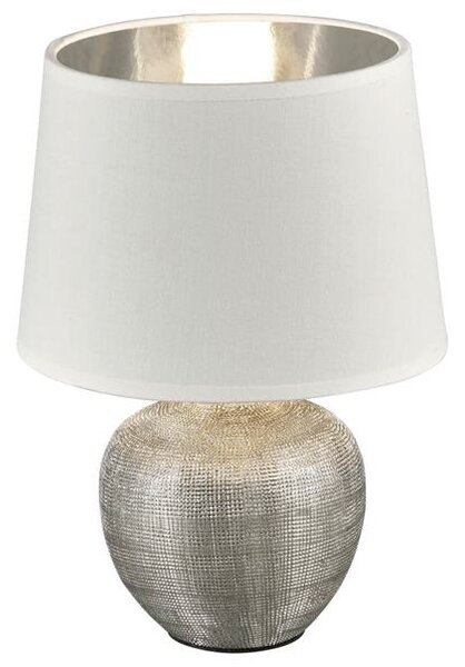 Stolní lampa LUXOR bílá/stříbrná