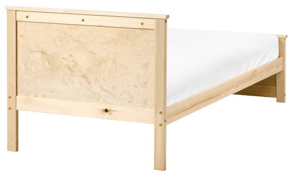 Postel Borovicové dřevo DAUPHIN 90 x 200 cm Světle hnědá