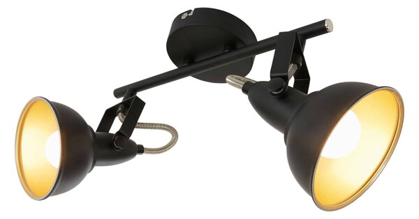BRILO 2049-025 Bodové svítidlo 30,4 cm 2x E14 40W černá - BRILO