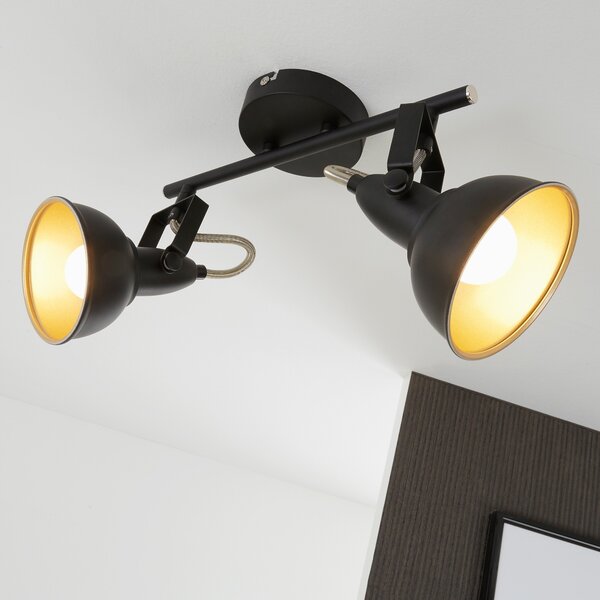 BRILO 2049-025 Bodové svítidlo 30,4 cm 2x E14 40W černá - BRILO