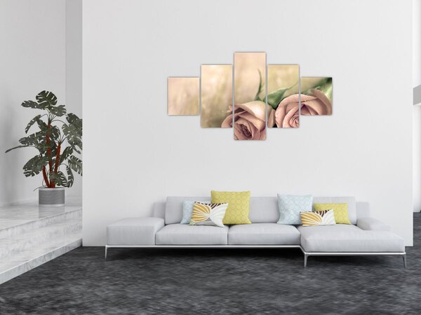 Obraz - Jemné růže (125x70 cm)