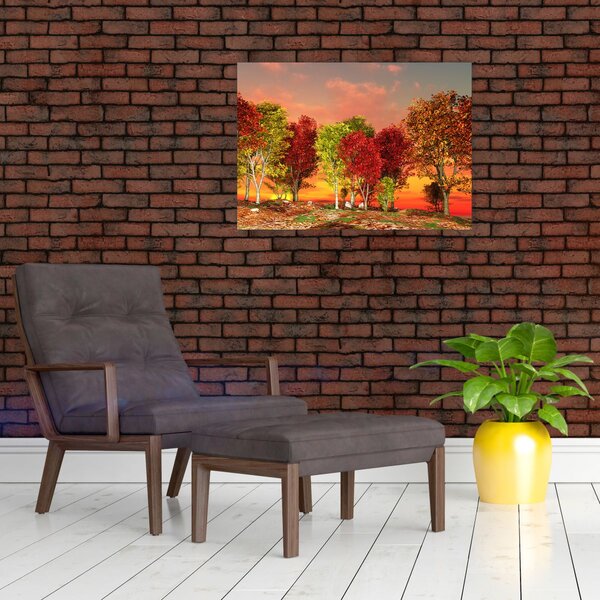 Obraz - Barevné stromy (70x50 cm)
