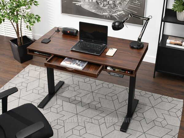 PC stolek Osto 120 (ořech + černá)