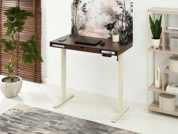 PC stolek Osto 120 (ořech + krémová)