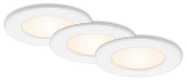 BRI 7053-036 3ks sada LED vestavné svítidlo, pr. 11,5 cm, 6 W, bílé - BRILONER
