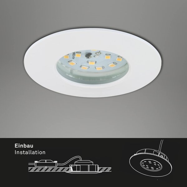 BRI 7204-036 3ks sada LED vestavné svítidlo, pr. 7,5 cm, bílé - BRILONER