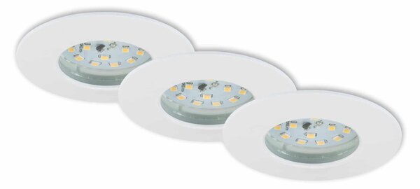 BRI 7204-036 3ks sada LED vestavné svítidlo, pr. 7,5 cm, bílé - BRILONER