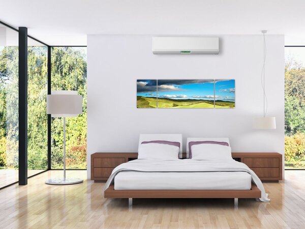 Obraz - Zelená krajina s pahorky (170x50 cm)