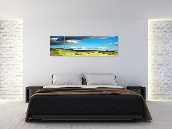 Obraz - Zelená krajina s pahorky (170x50 cm)