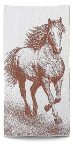 Dětská osuška Veba ZARA Kůň běžící hnědá Velikost: 75x150 cm