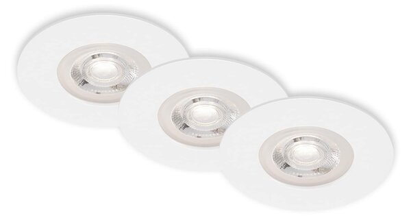 BRI 7036-036 LED vestavná svítidla, pr.9 cm, 3x LED, 4,9 W, 480 lm, bílé - BRILONER