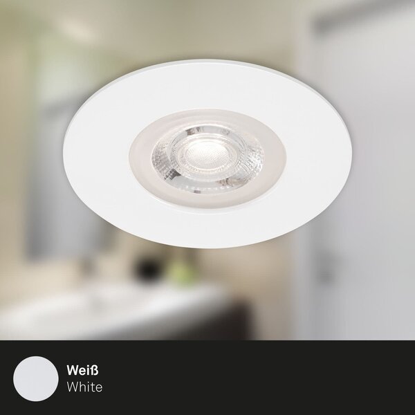BRI 7036-036 LED vestavná svítidla, pr.9 cm, 3x LED, 4,9 W, 480 lm, bílé - BRILONER