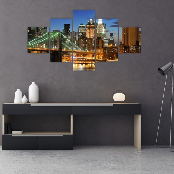 Obraz - Most s New Yorkem (125x70 cm)