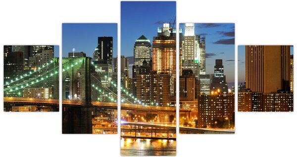 Obraz - Most s New Yorkem (125x70 cm)