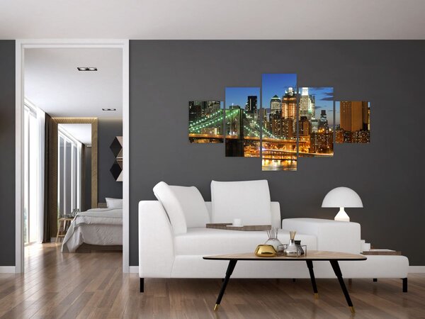Obraz - Most s New Yorkem (125x70 cm)