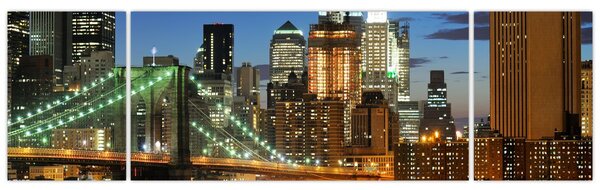 Obraz - Most s New Yorkem (170x50 cm)