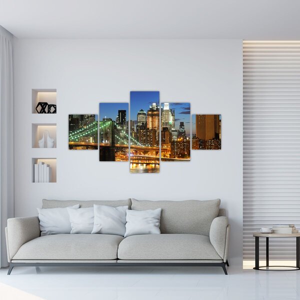 Obraz - Most s New Yorkem (125x70 cm)