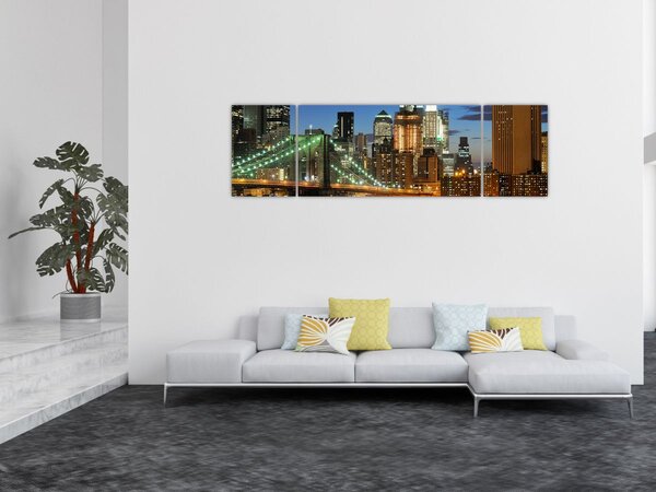 Obraz - Most s New Yorkem (170x50 cm)