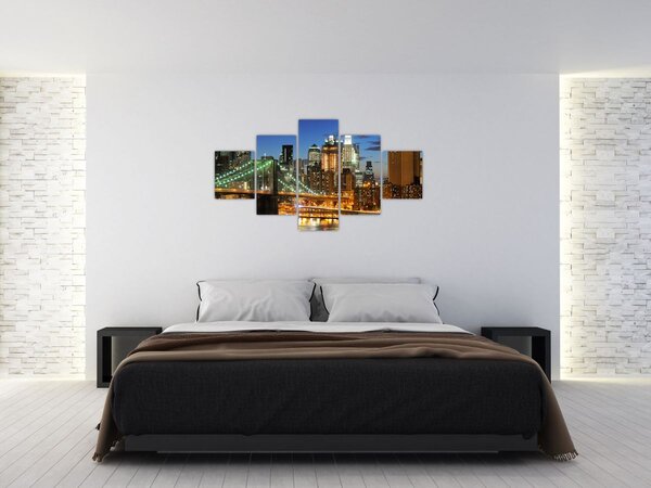 Obraz - Most s New Yorkem (125x70 cm)