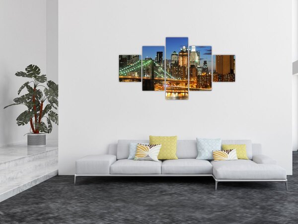 Obraz - Most s New Yorkem (125x70 cm)