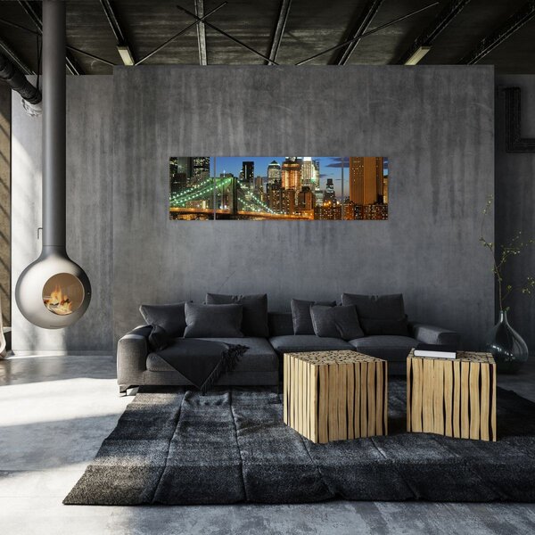 Obraz - Most s New Yorkem (170x50 cm)