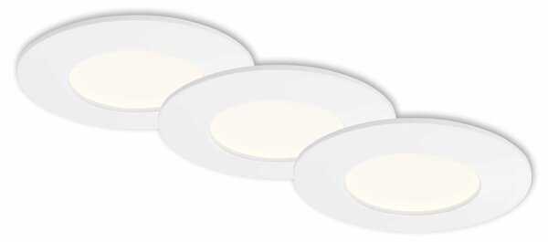 BRI 7282-036 3ks sada LED vestavné svítidlo, pr. 8,5 cm, 6 W, bílé - BRILONER