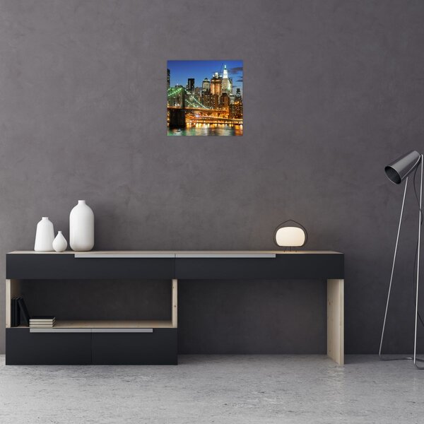 Obraz - Most s New Yorkem (30x30 cm)