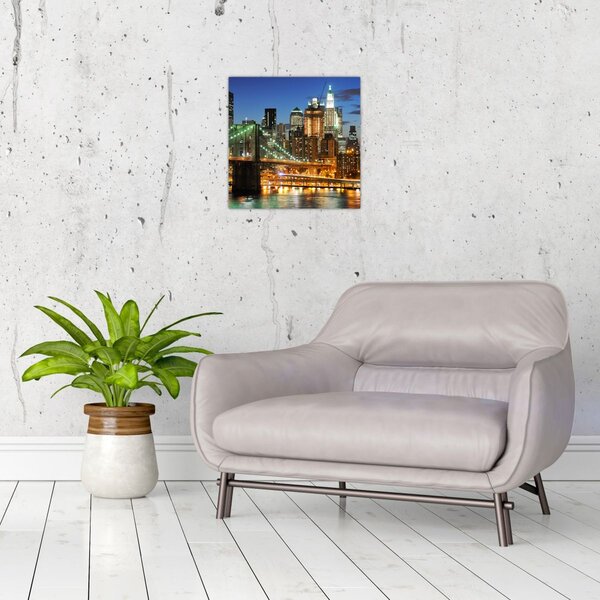 Obraz - Most s New Yorkem (30x30 cm)
