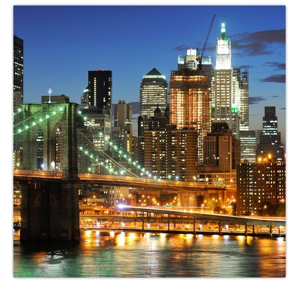 Obraz - Most s New Yorkem (30x30 cm)