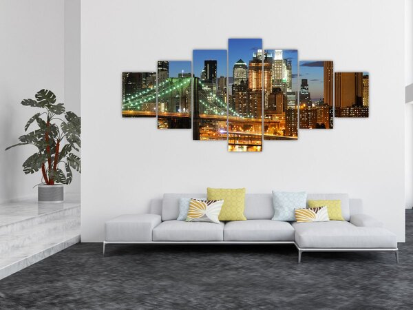 Obraz - Most s New Yorkem (210x100 cm)