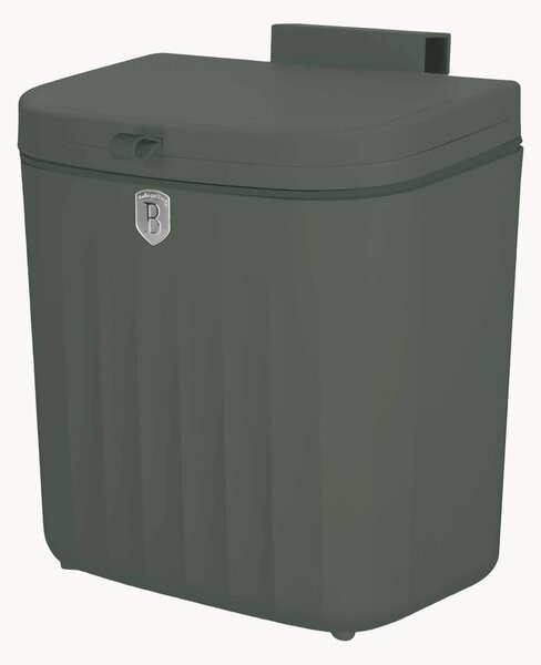 Závěsný kuchyňský odpadkový koš Matte Green, 7 l