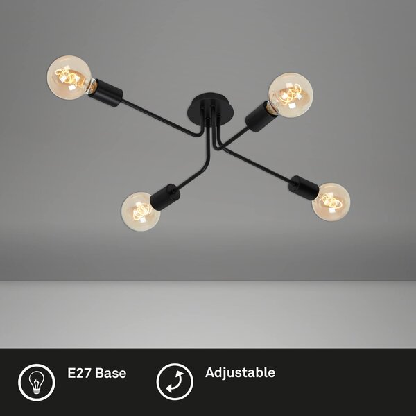 BRILO 2886-045 Bodové svítidlo 67 cm 4x E27 60W černá - BRILO