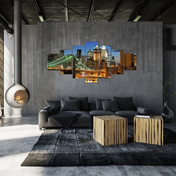 Obraz - Most s New Yorkem (210x100 cm)
