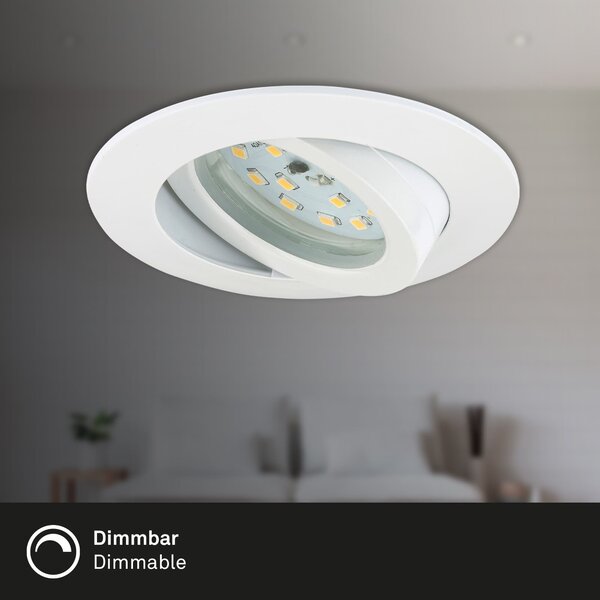 BRI 7232-036 3ks sada LED vestavné svítidlo, pr. 8,2 cm, 5,5 W, bílé - BRILONER