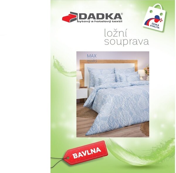 Bavlněné povlečení Max modrý 140x200, 70x90 cm