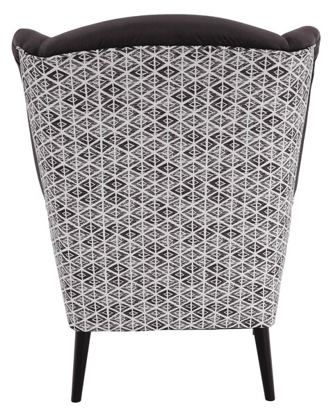 Designové křeslo, ušák, Velvet látka hnědá / vzor Terra, Tempo Kondela BELEK