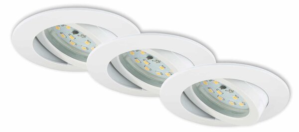 BRI 7232-036 3ks sada LED vestavné svítidlo, pr. 8,2 cm, 5,5 W, bílé - BRILONER